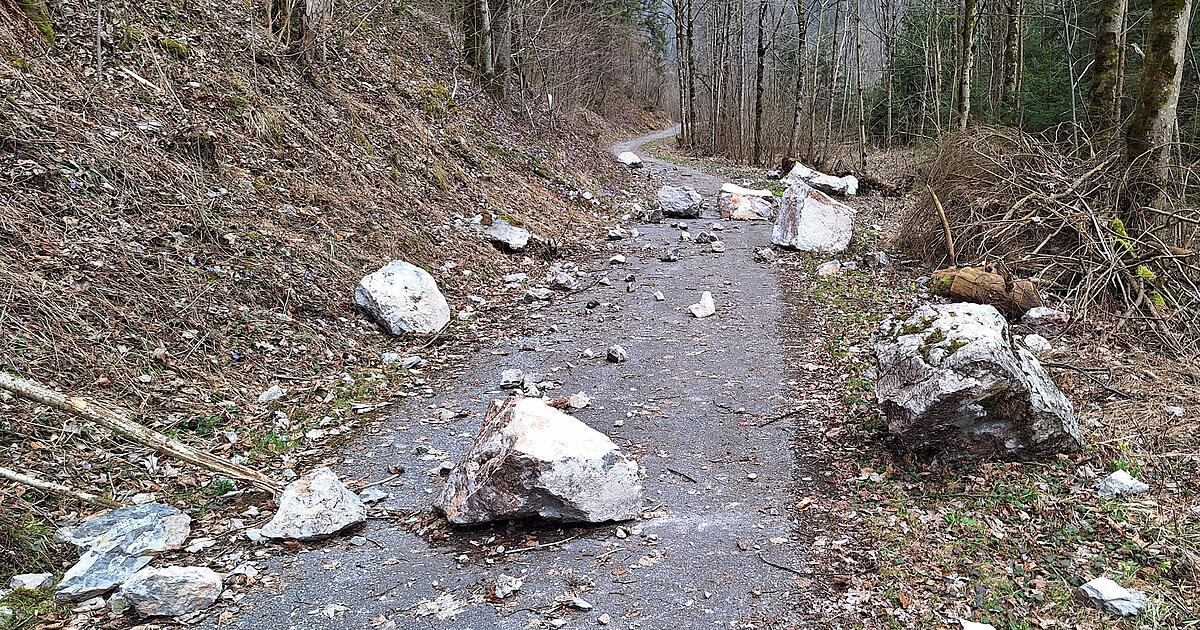 Radweg Gesperrt: Felssturzgefahr Bei Saalfelden