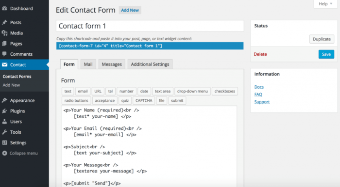 Form install Form install