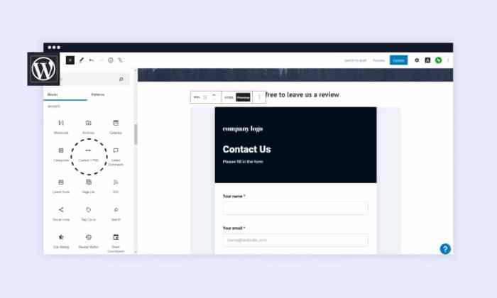 How to Create a Contact Form in WordPress for Free